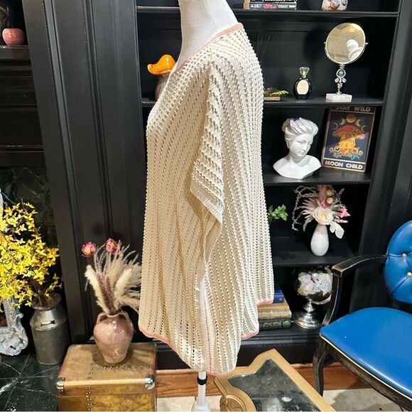 Manos Del Uruguay Cream Open Knit Sweater Size Large - Picture 5 of 12